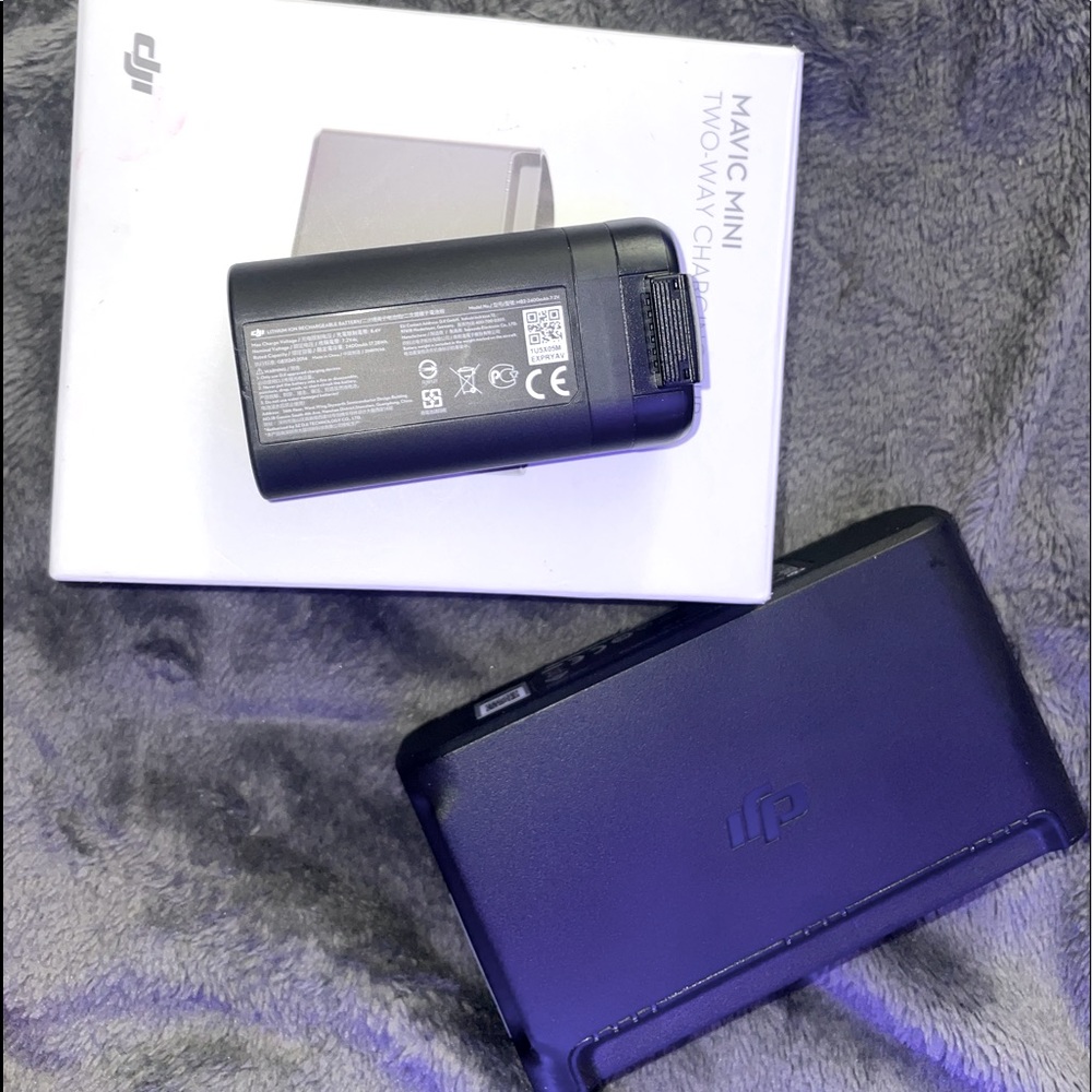 DJI 2way Charger (3batt) and 1 Mavic Mini Battery